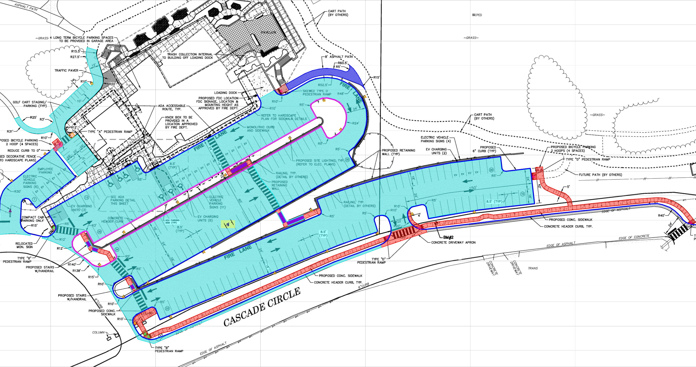 Hardscapes and Site Furnishings takeoff plan
